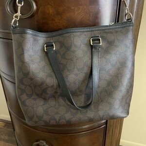 Elegant Brown and Black Tote Bag